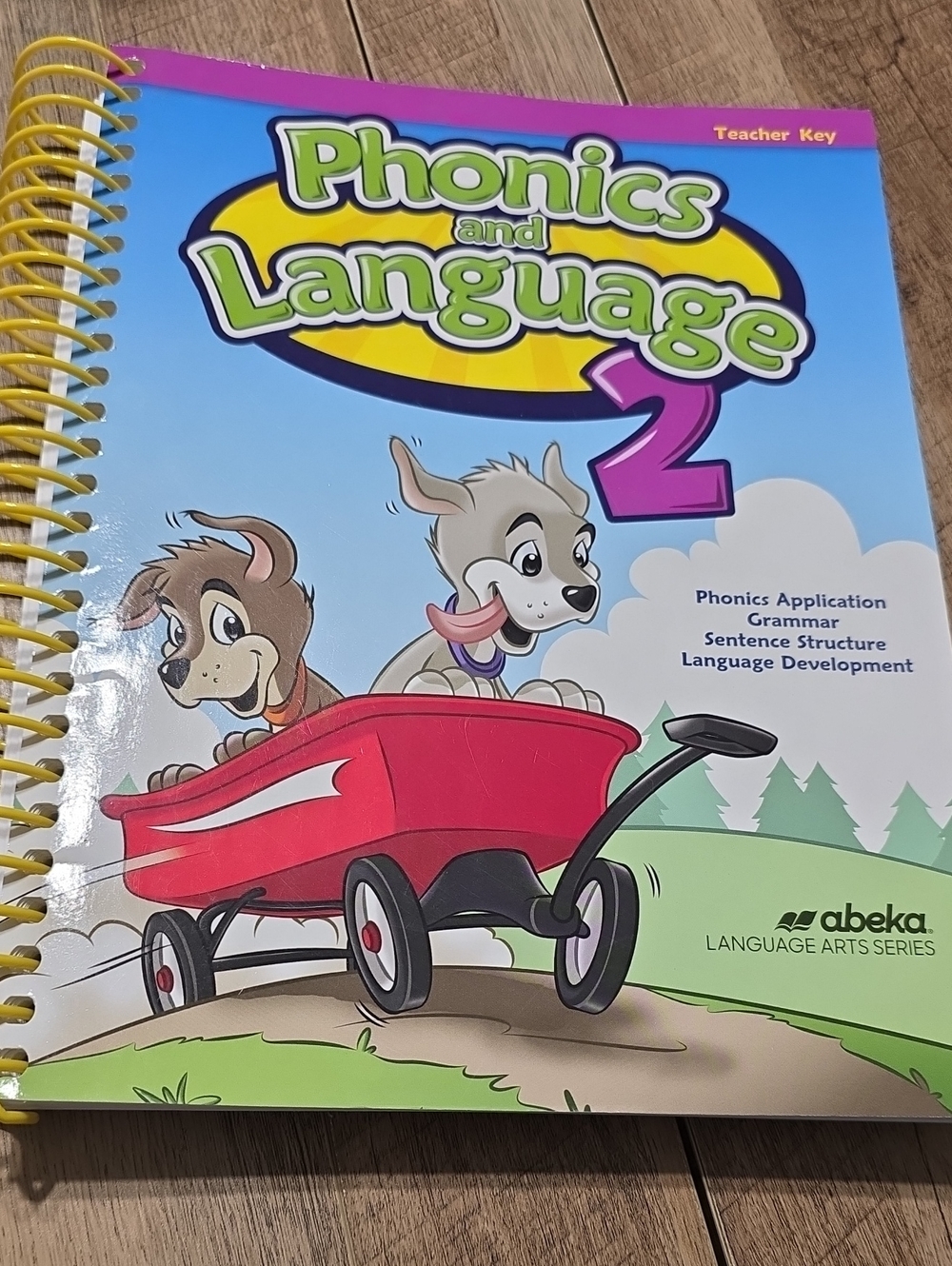 Abeka Phonics and Language 2 Teacher Key - Blue Cover with Red Wagon